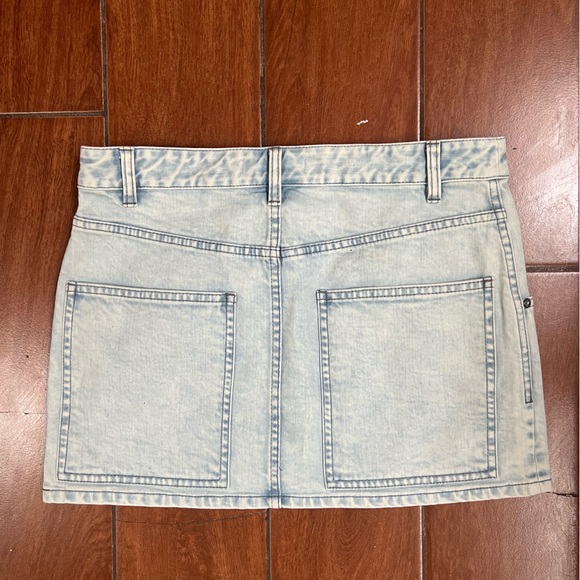 Tibi Bleach Denim Mini Skirt - Picture 3 of 7